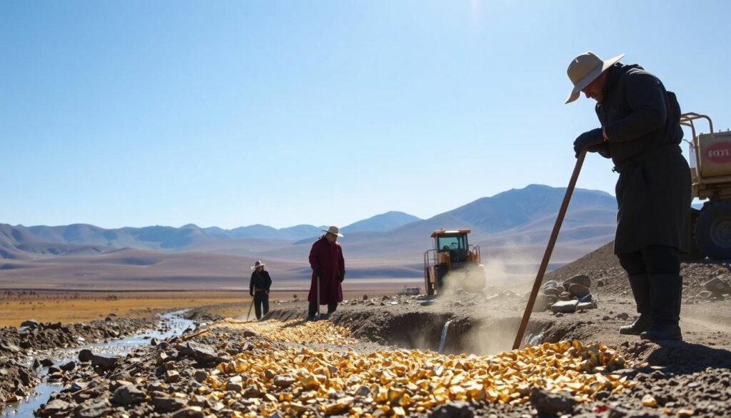 Mongolia gold mining