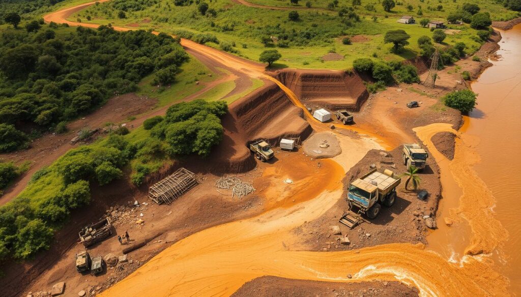 gold mining techniques Cameroon
