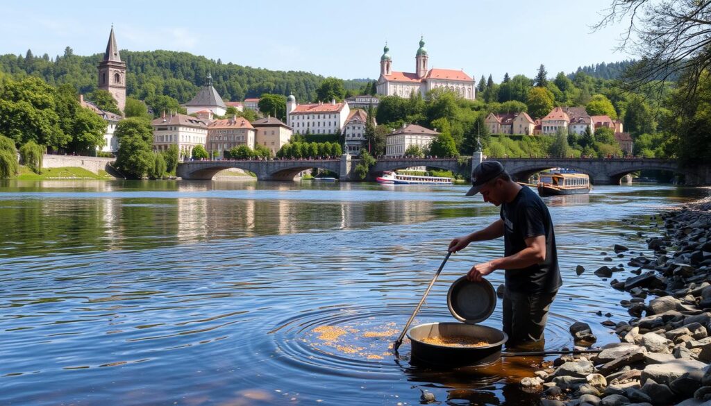 gold panning in Ljubljana