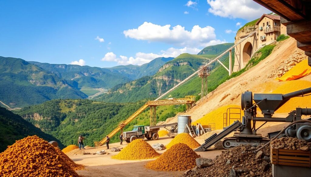 gold production Albania