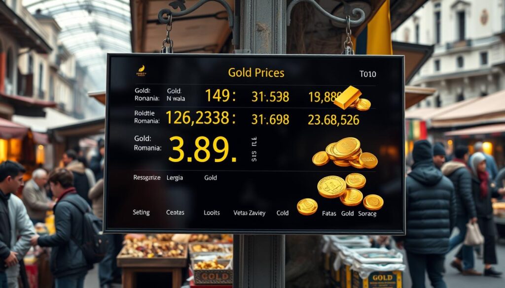 price of gold in Romania